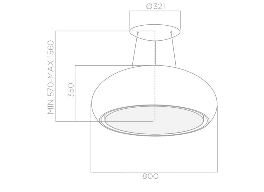 Витяжка Elica SEASHELL WH MAT/F/80 - изображение 2