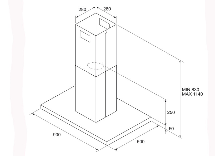Вытяжка Elica SPOT PLUS ISLAND IX/A/60x90 - изображение 3