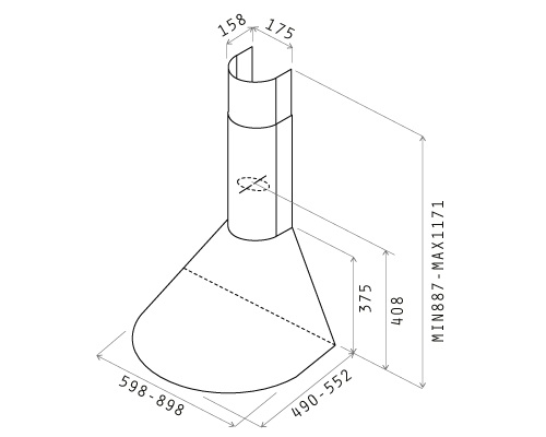 Витяжка Elica TONDA IX F/90 - изображение 3