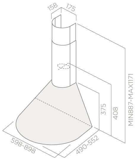 Вытяжка Elica TONDA WH F/60 - изображение 2