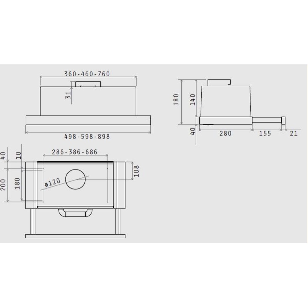Витяжка Elica TT14 LUX GRIX/A/50 - изображение 10