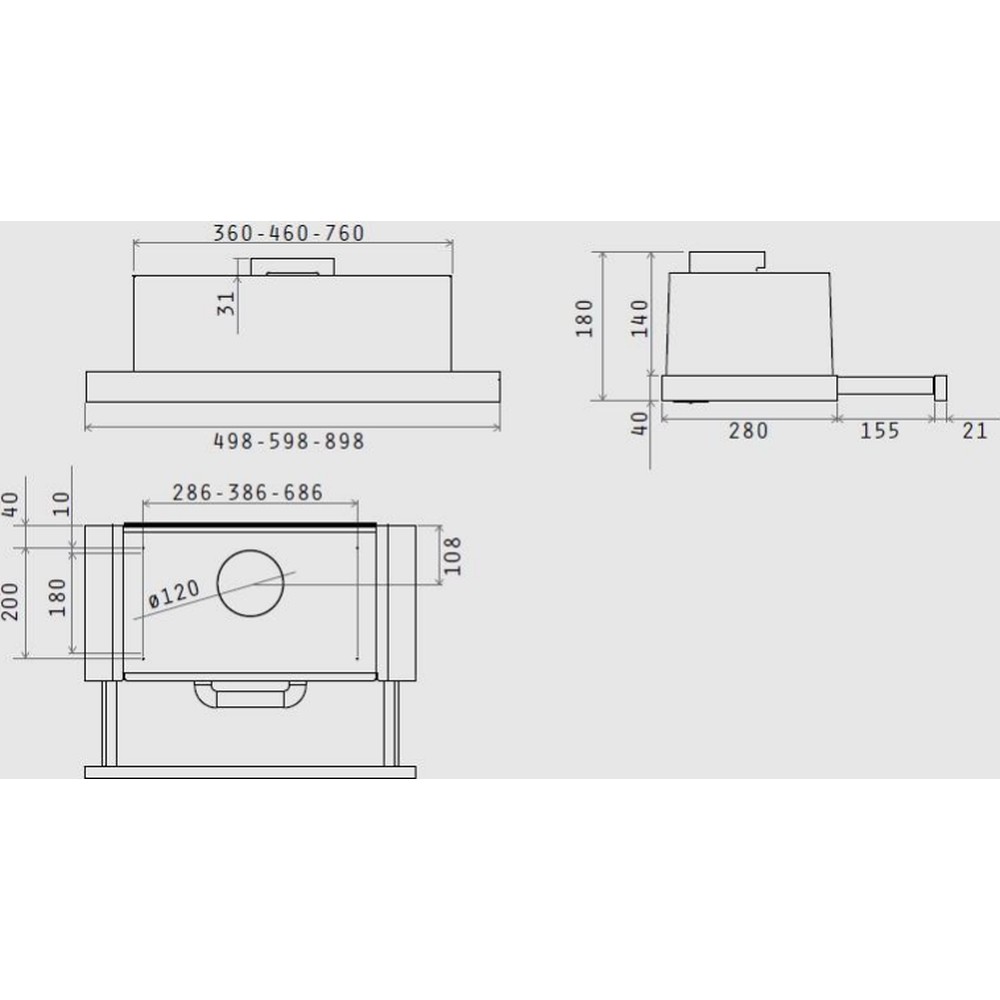 Витяжка Elica TT14 LUX GRVT/A/90 - изображение 3
