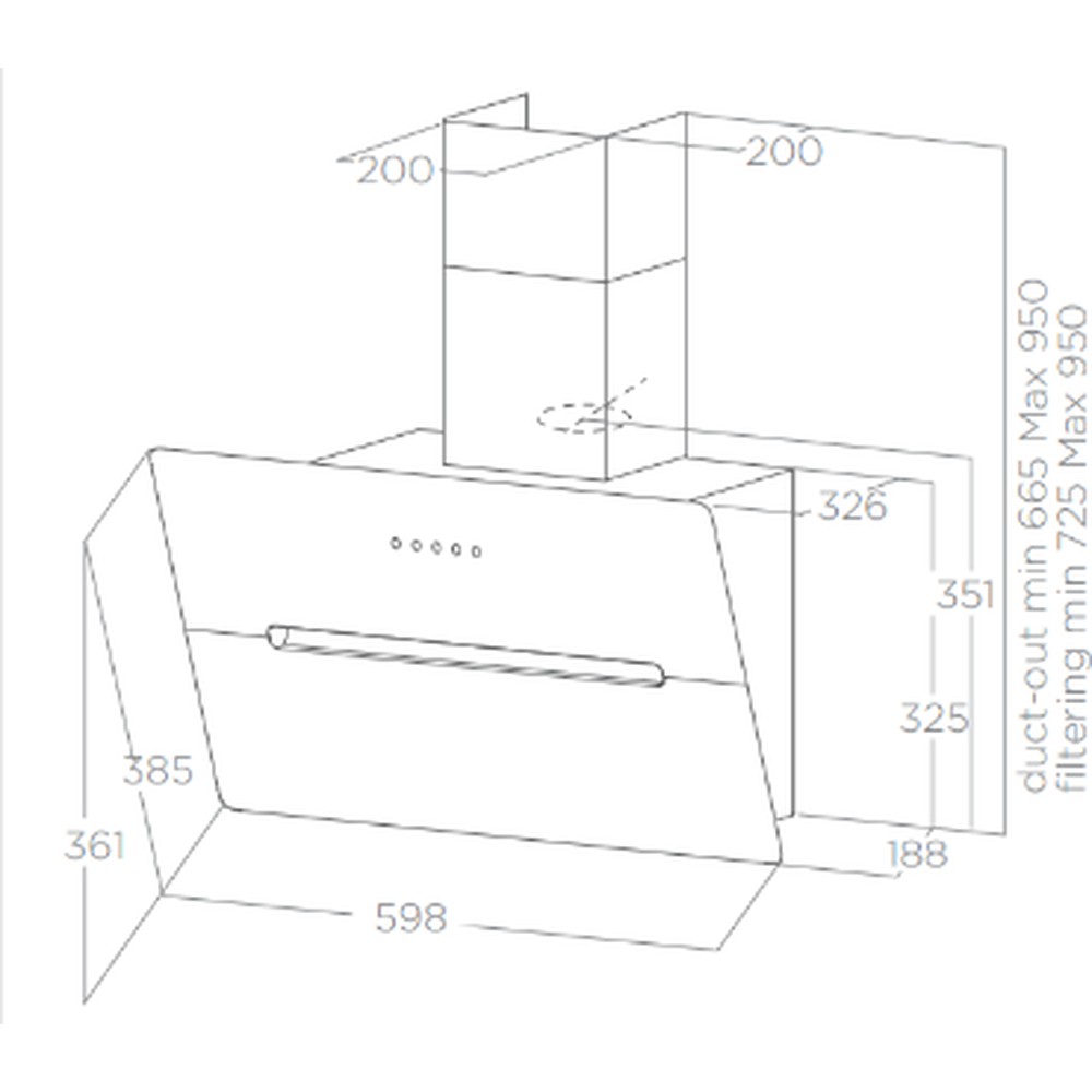 Витяжка Elica WISE BL/A/60 - изображение 2