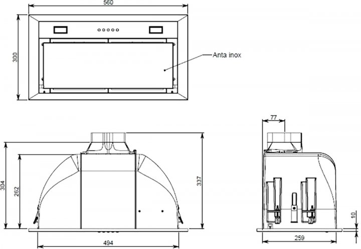 Вытяжка Falmec BUILT IN MAX EVO 50 INOX - изображение 5