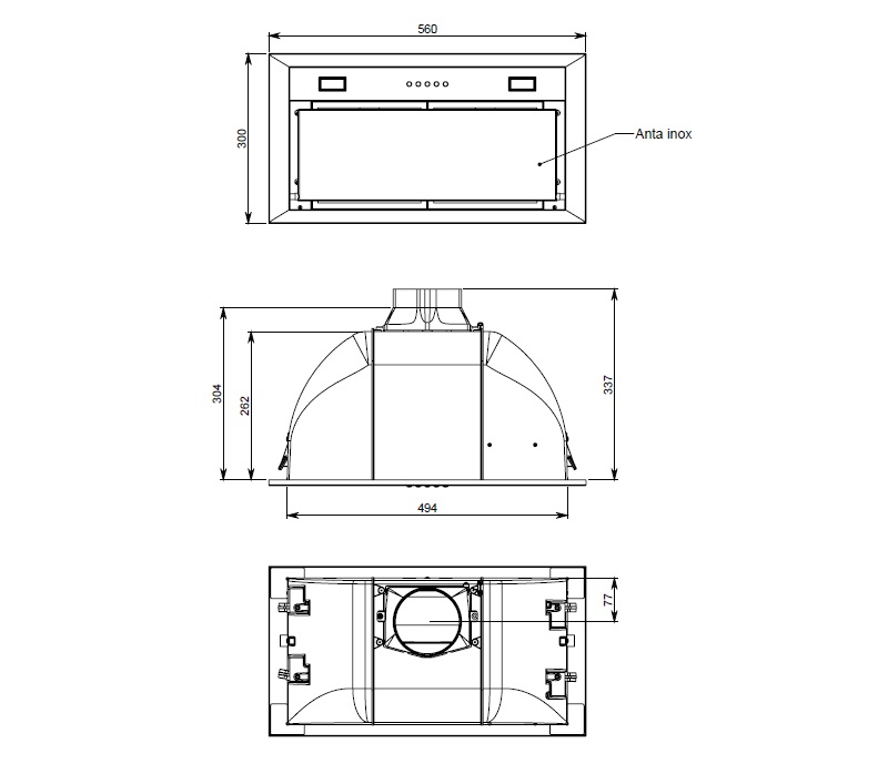 Витяжка Falmec BUILT IN MAX EVO 50 WHITE - изображение 4