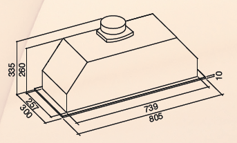 Витяжка Falmec BUILT IN MAX EVO 70 INOX - изображение 4
