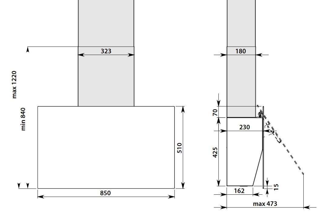 Вытяжка Falmec COVER 85 TERRACOTTA - изображение 3