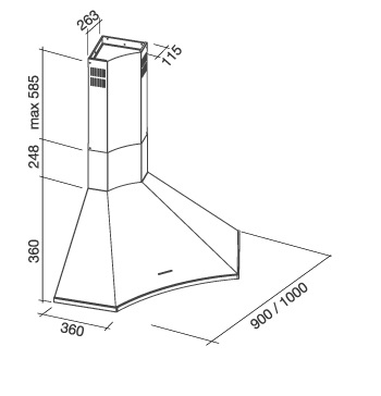 Вытяжка Falmec ELIOS 90 Inox (800) - изображение 4