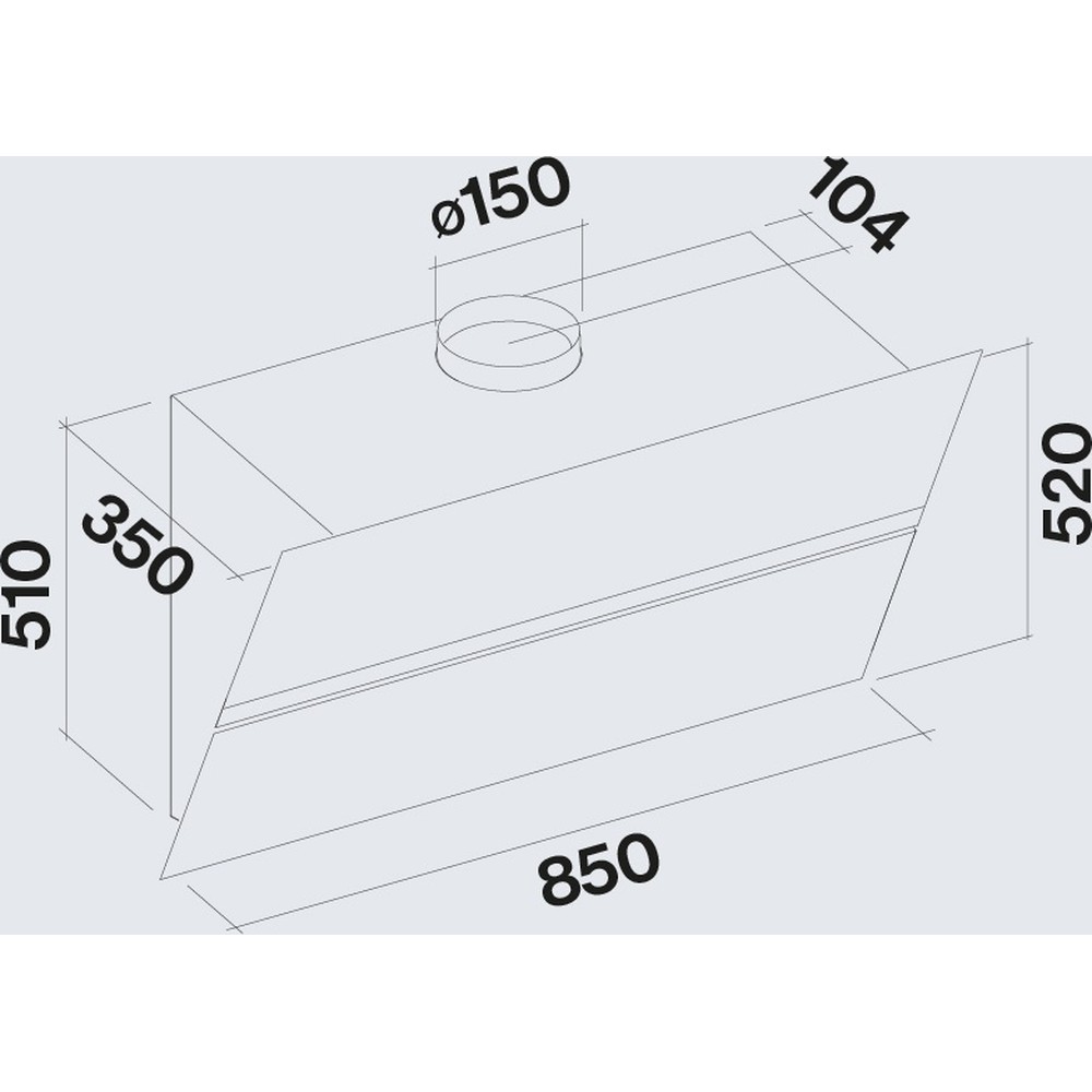 Вытяжка Falmec FUSION 85 Black Satin Glass (800) - изображение 7