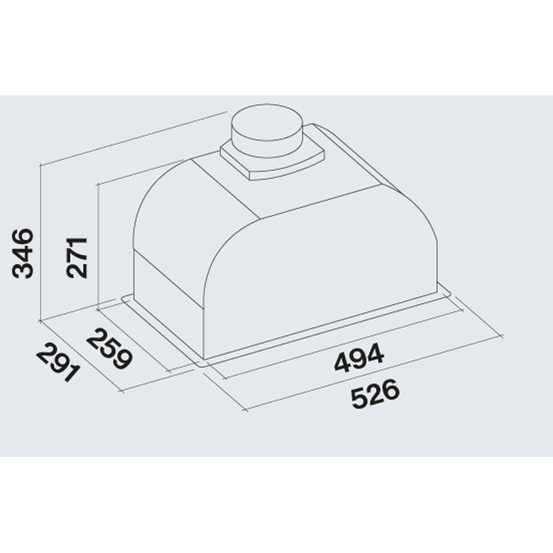 Витяжка Falmec Gruppo Incasso Burano 50 Black - изображение 7