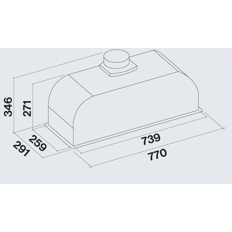 Витяжка Falmec Gruppo Incasso Burano 70 White - изображение 5