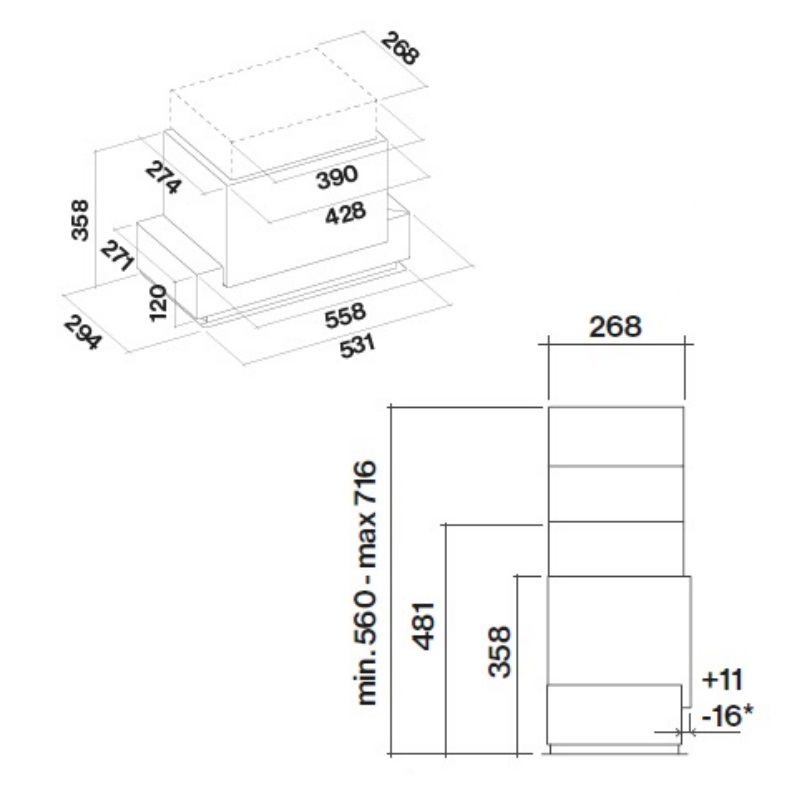 Вытяжка Falmec Gruppo Incasso E.ion 50 - изображение 3