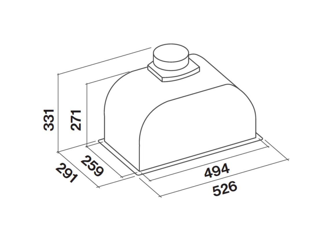 Вытяжка Falmec GRUPPO INCASSO MURANO 50 BLACK GLASS - изображение 2