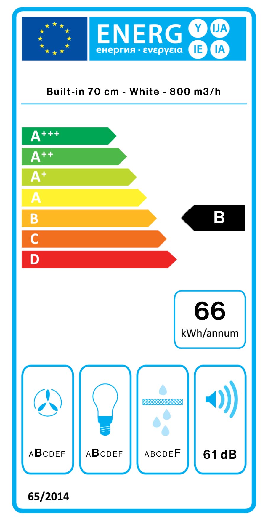 Витяжка Falmec GRUPPO INCASSO MURANO 70 - изображение 5