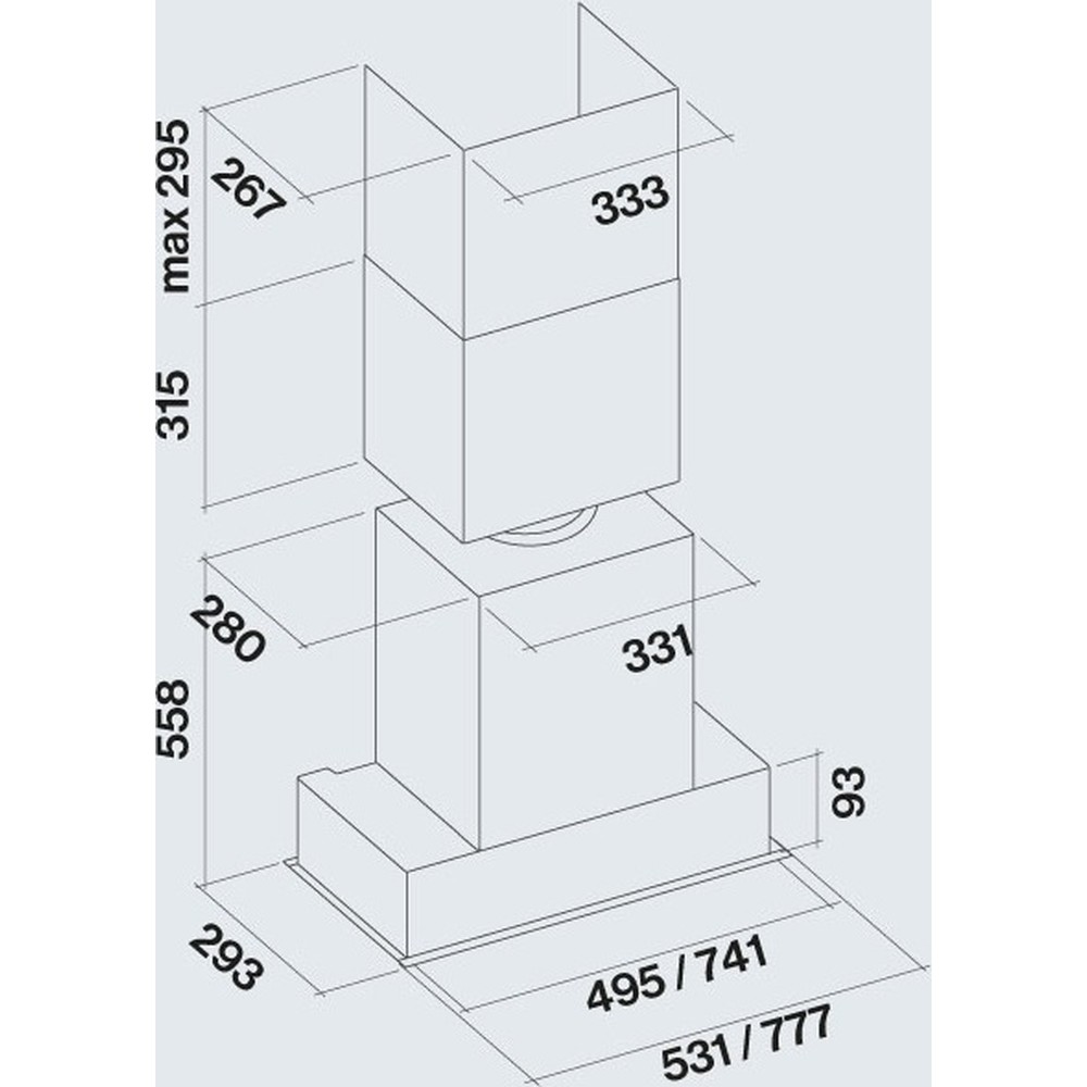 Вытяжка Falmec GRUPPO INCASSO PLUS NRS 70 - изображение 5
