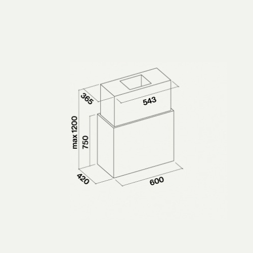 Вытяжка Falmec LAGUNA Isola 60 Pannellabile (корпус из нерж. стали без декоративных панелей) - изображение 3
