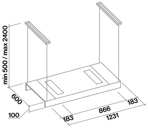 Вытяжка Falmec LIGHT 120 BLACK - изображение 2