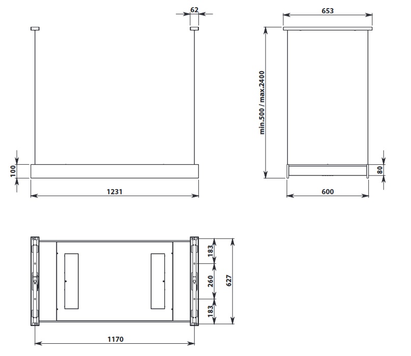 Витяжка Falmec LIGHT 180 BLACK - изображение 3