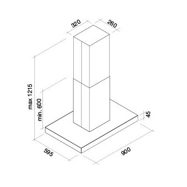 Вытяжка Falmec LUCE 90 Black isola - изображение 3