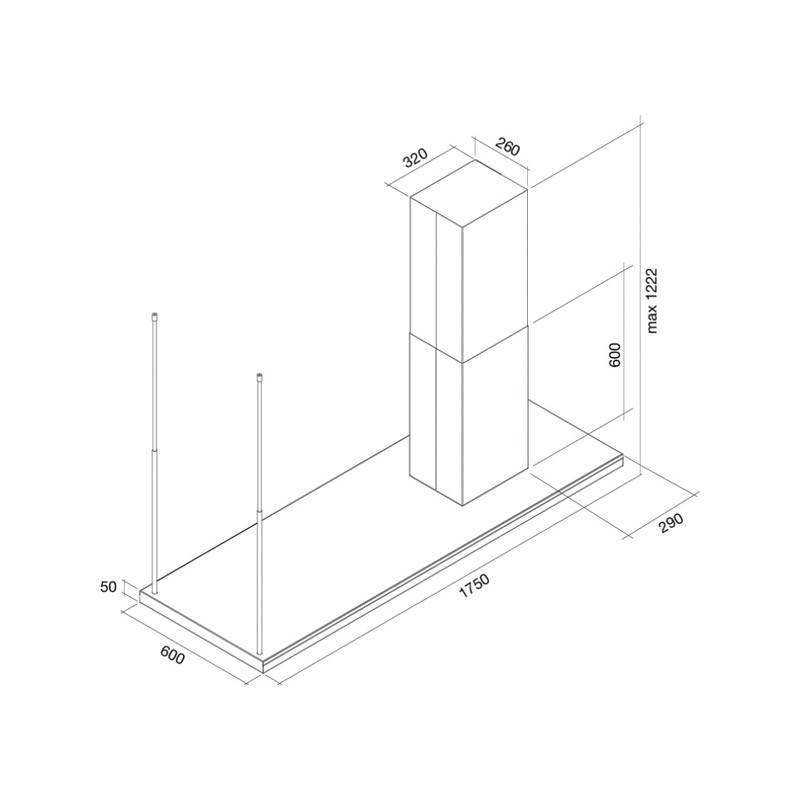 Витяжка Falmec LUMEN ISOLA NRS 175 DX - изображение 3