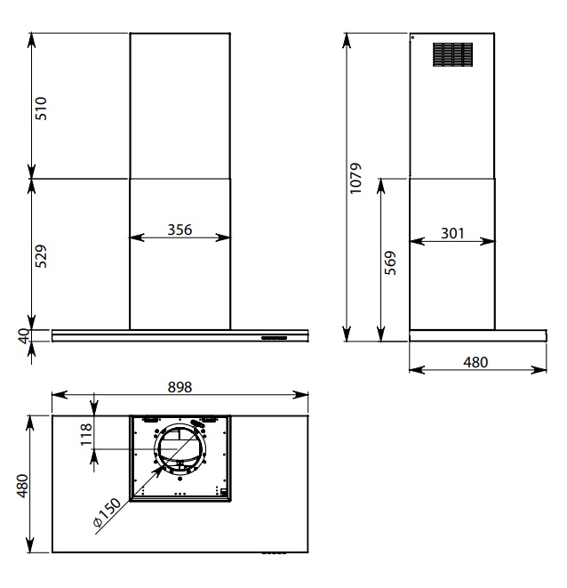 Витяжка Falmec LUMEN NRS 90 - изображение 2