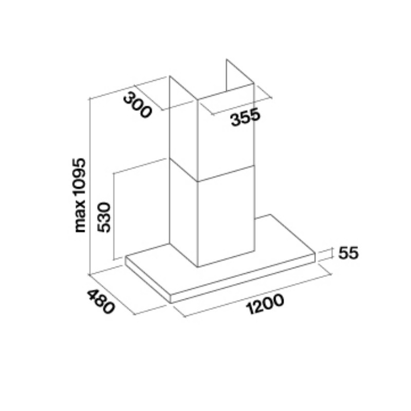 Витяжка Falmec LUMINA NRS 120 Black - изображение 2