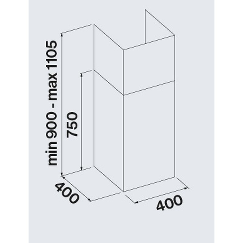 Витяжка Falmec MIRA PLUS TELESCOPIC 40 Inox - изображение 2
