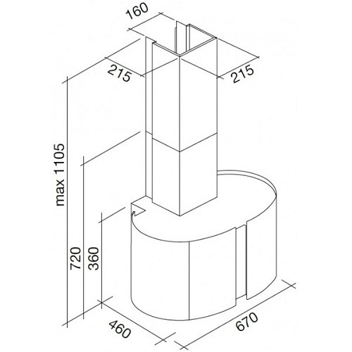 Вытяжка Falmec MIRABILIA 67 (без декоративного плафона) - изображение 15