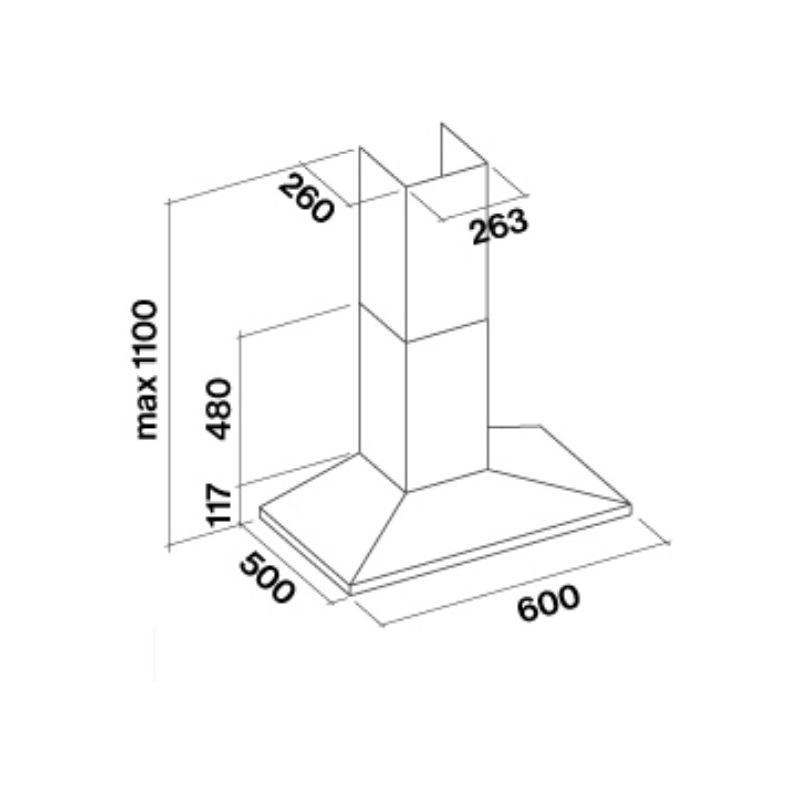 Витяжка Falmec MIZAR 60 Inox - изображение 2