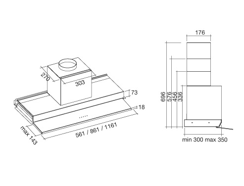Вытяжка Falmec MOVE 90 Black - изображение 5
