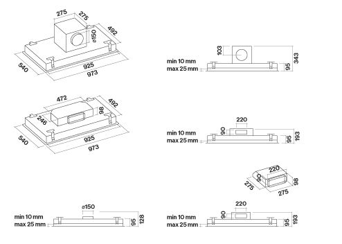 Витяжка Falmec NUBE EVO IS.90 WHITE - изображение 3