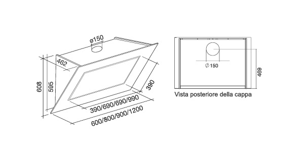 Витяжка Falmec QUASAR 60 White - изображение 5
