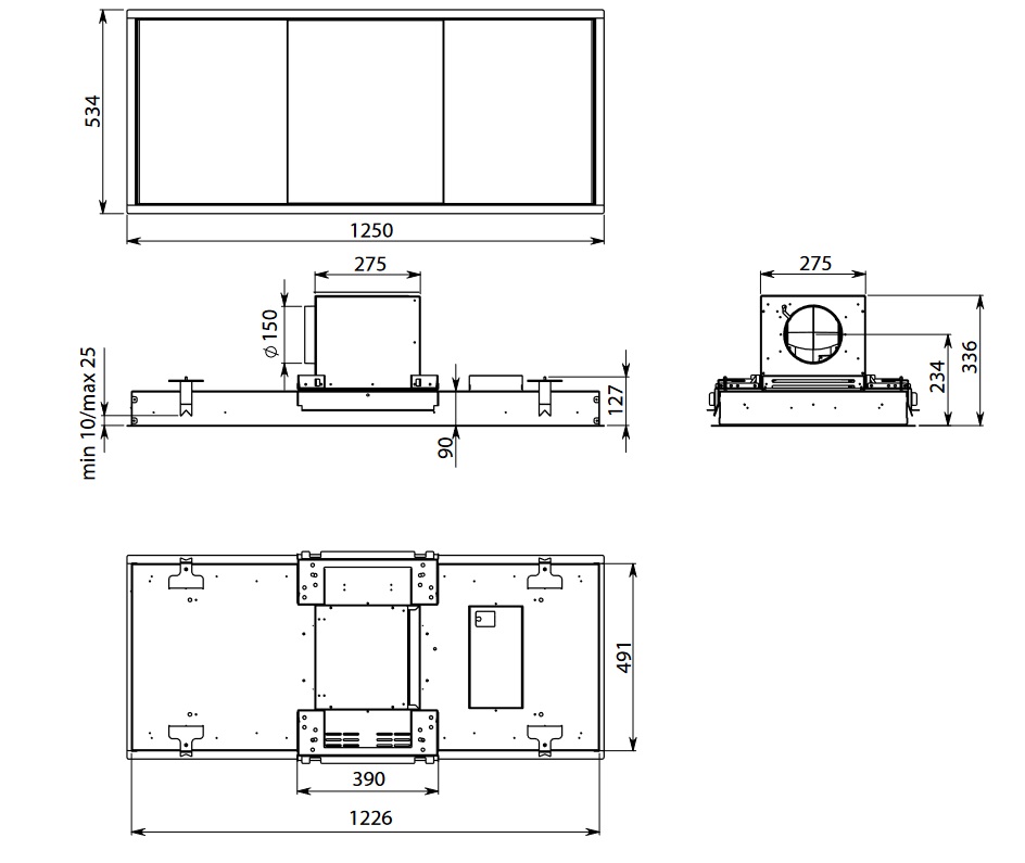 Вытяжка Falmec SKEMA IS.120 E.P. WHITE - изображение 3