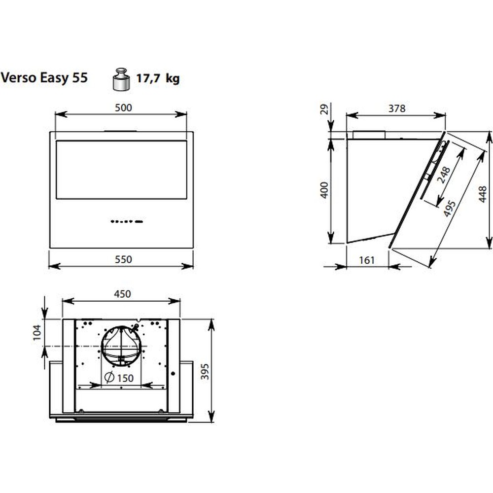 Витяжка Falmec VERSO EASY 55 White - изображение 3