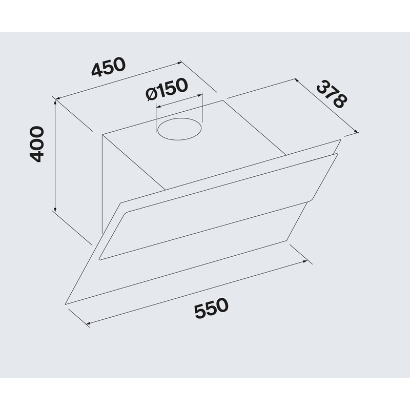 Витяжка Falmec VERSO NEW 55 Gray - изображение 5