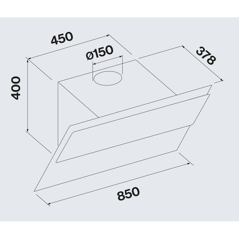Витяжка Falmec VERSO NEW 85 Black - изображение 5