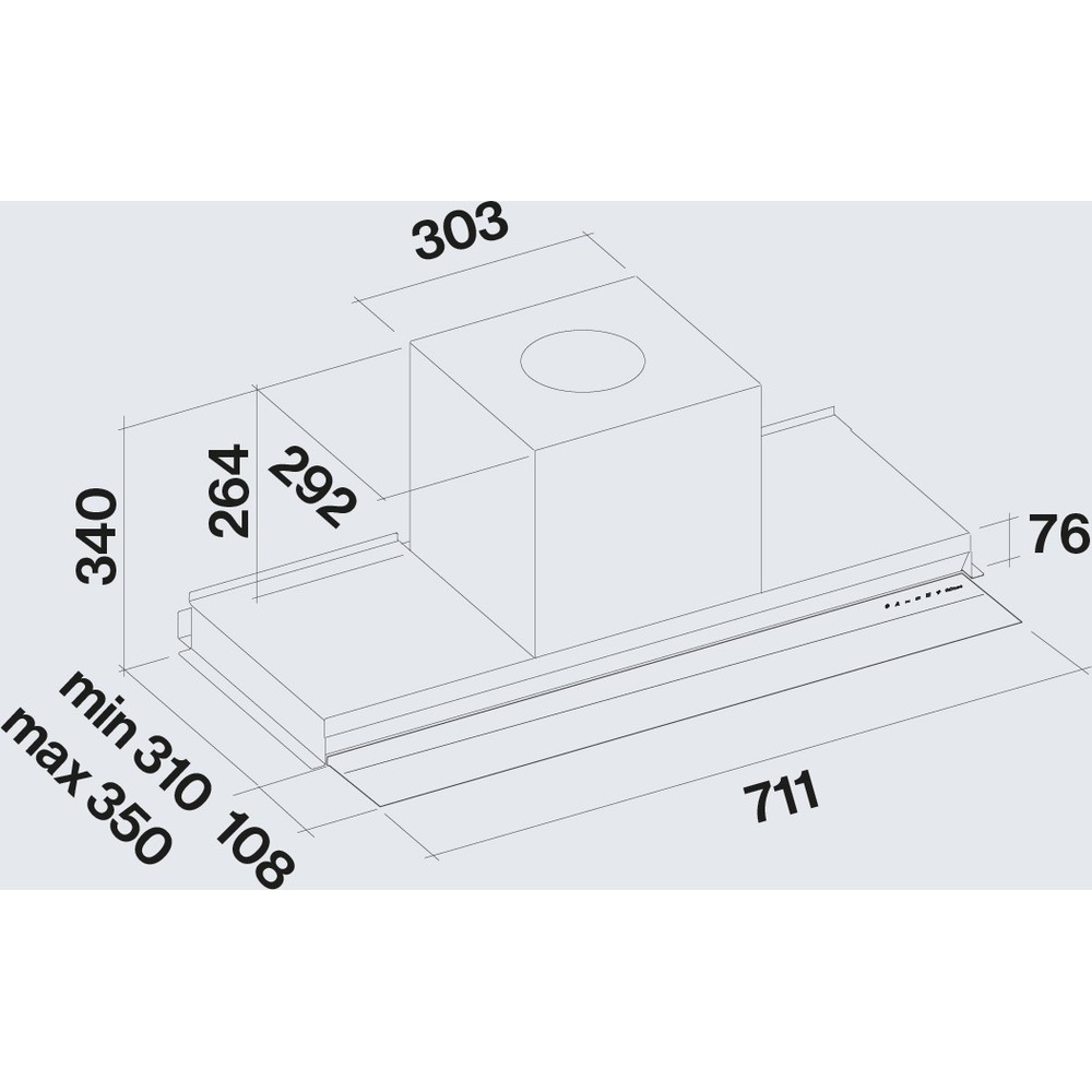 Вытяжка Falmec VIRGOLA NO-DROP Touch 75 Scotch Brite (800) - изображение 8