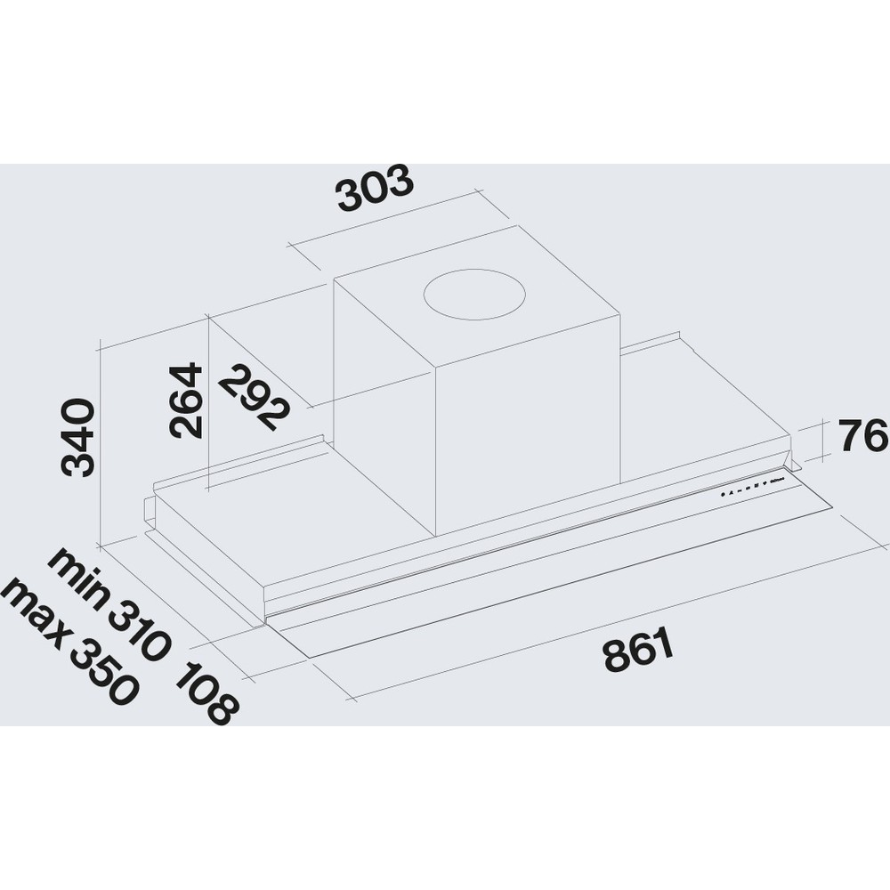 Витяжка Falmec VIRGOLA NO-DROP Touch 90 BLACK (800) - изображение 6