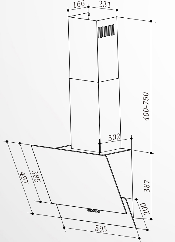 Вытяжка InterLine ALTEA BK A 60 PB/GL/A - изображение 7