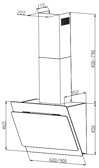 Витяжка InterLine BRAVO BL A/60/GL/K - изображение 13