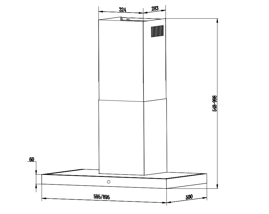 Вытяжка InterLine CUBA X/BL 60 TB/2/T - изображение 6
