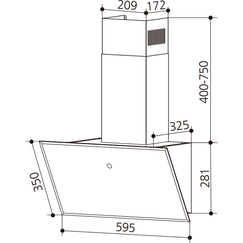 Витяжка InterLine FLY S BL A/60/GL/T - изображение 4