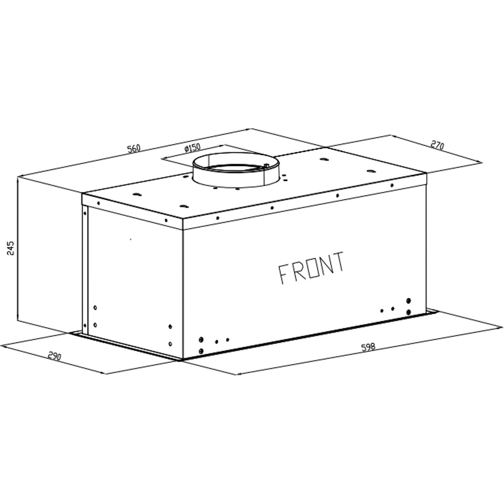 Витяжка InterLine LINE S BL A/60 GL/PB - изображение 9