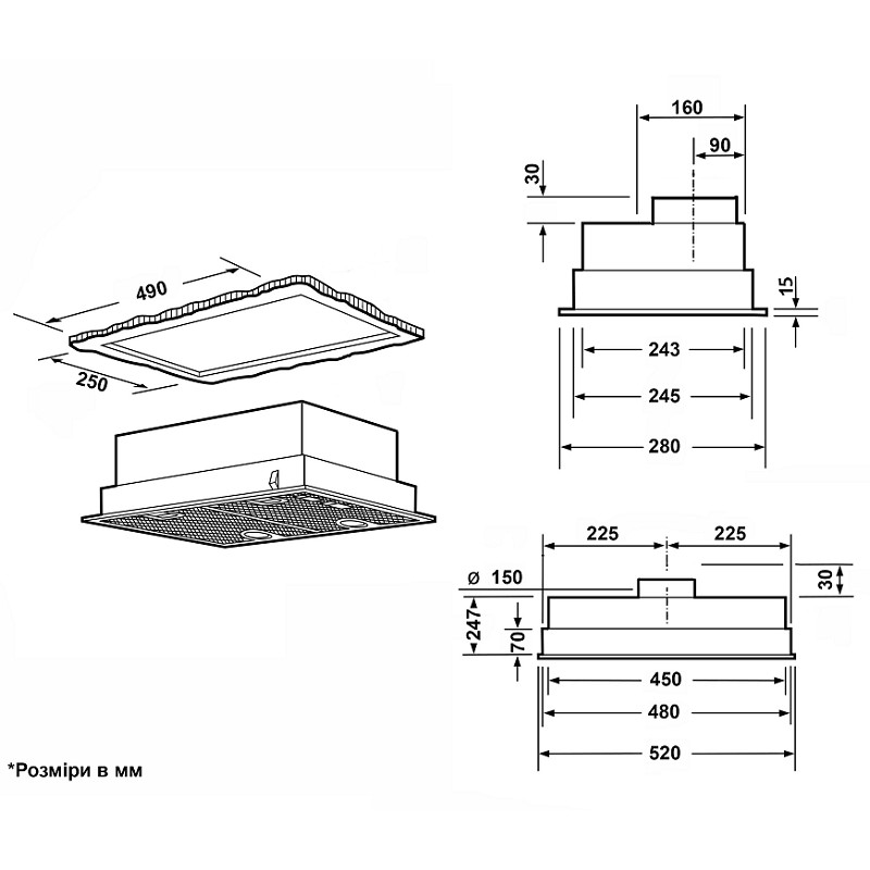 Витяжка InterLine SWAY WH A/60 GL/S - изображение 12