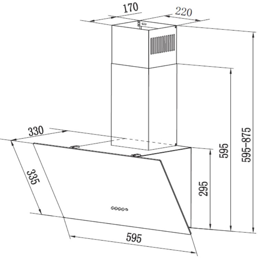 Вытяжка InterLine TEFFI BL A/60/GL/PB - изображение 8
