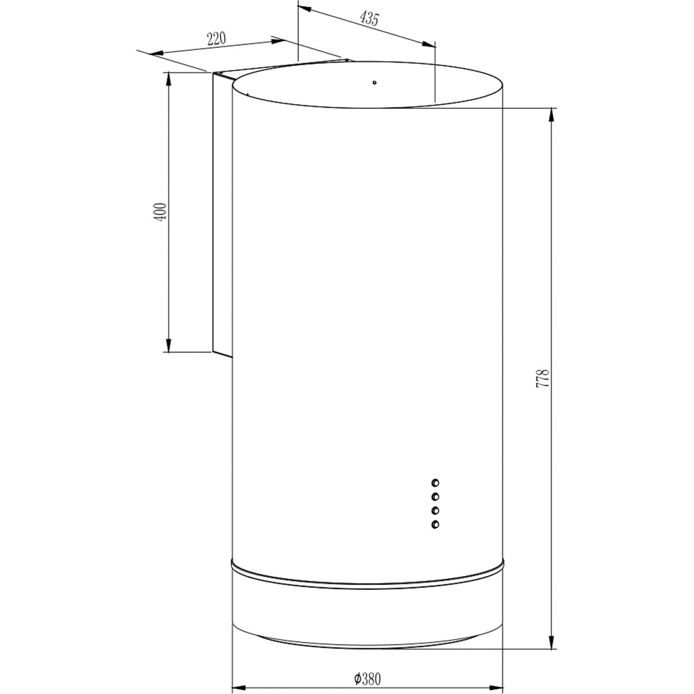 Витяжка InterLine TUBE S BL A/60/T - изображение 2