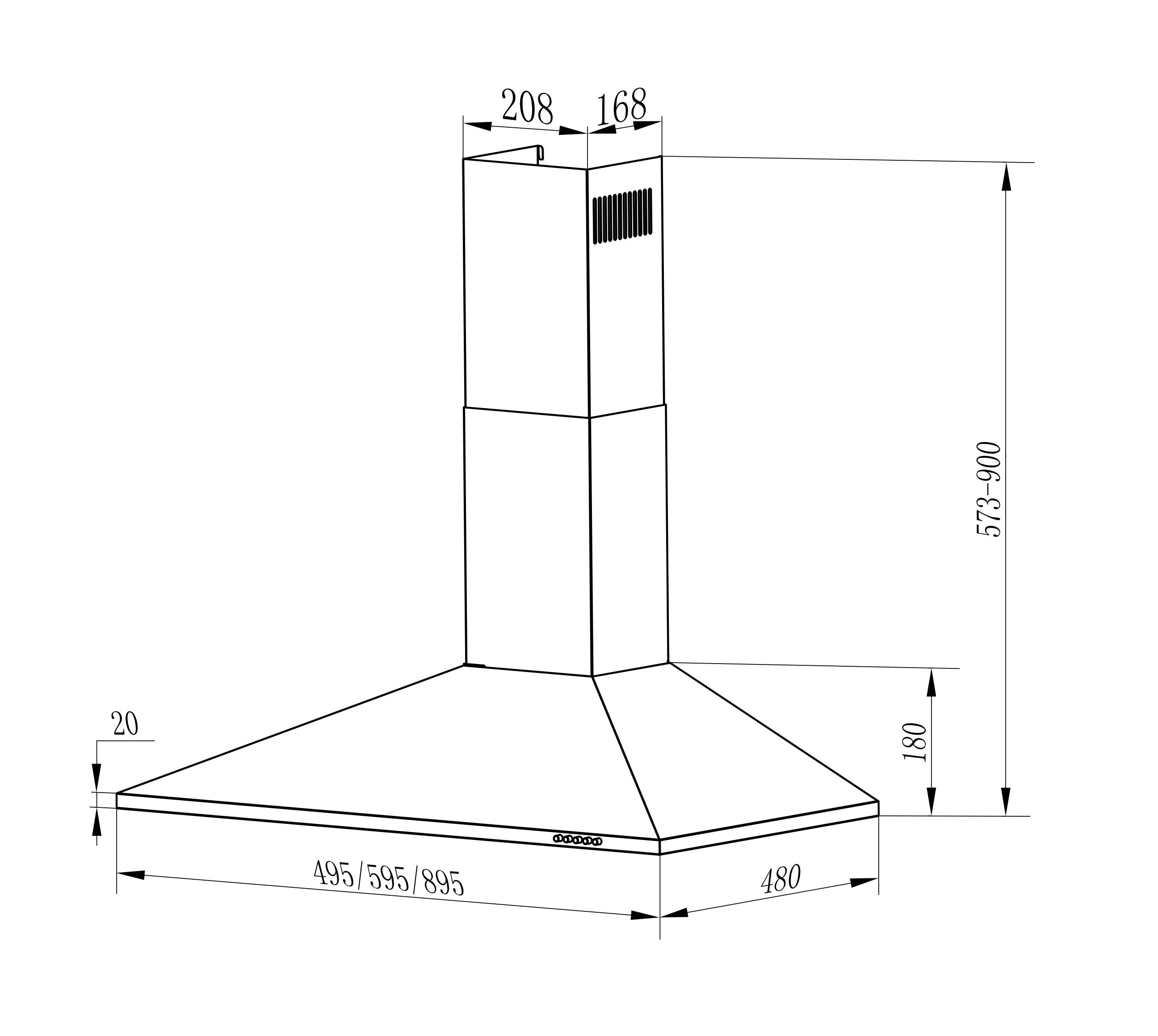 Витяжка InterLine UNNA WH A/60 PB/2/T - изображение 7