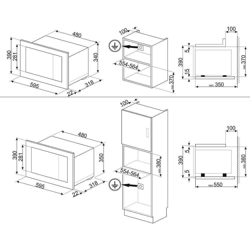 Микроволновая печь Smeg FMI120B3 - изображение 2