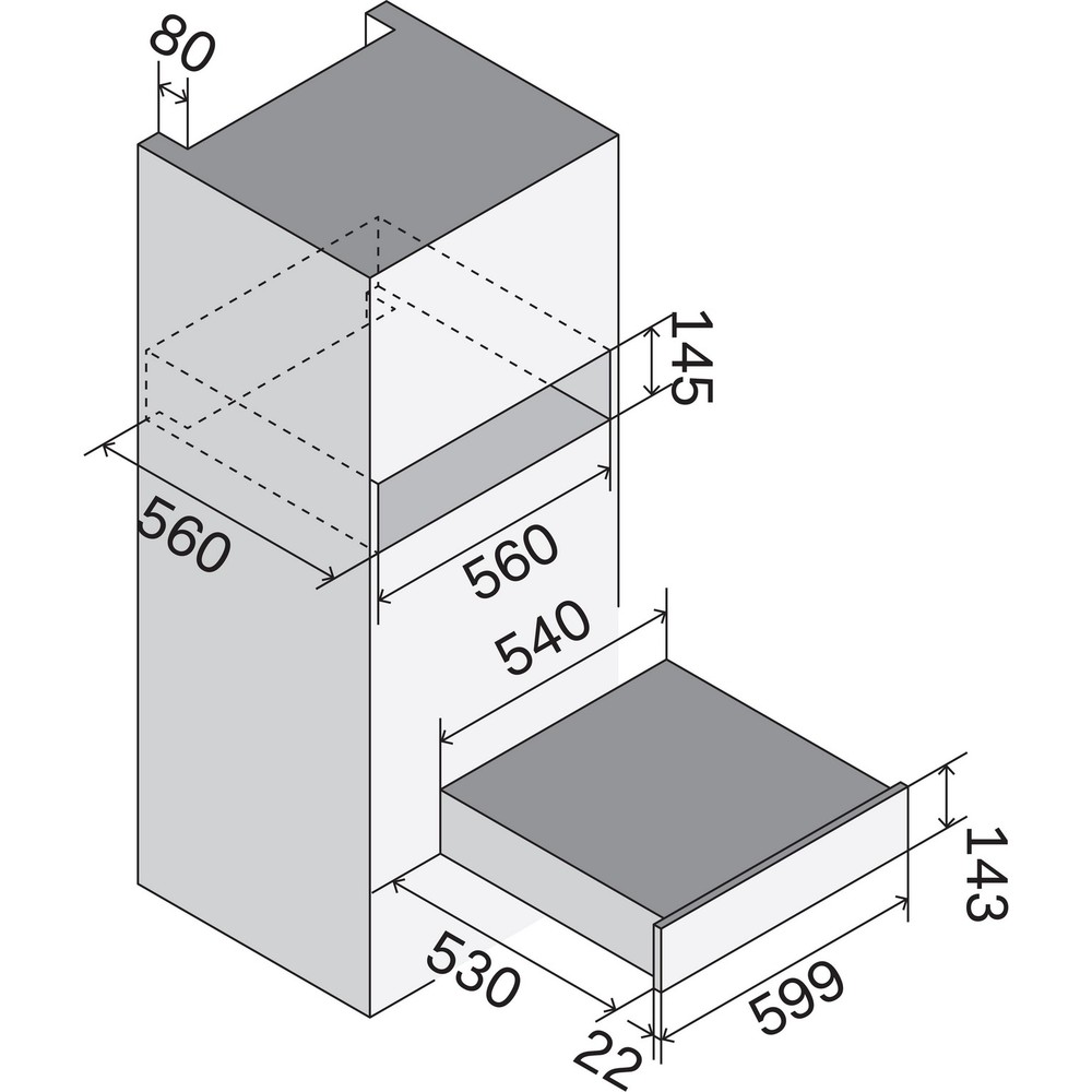 Шкаф для подогрева посуды Elica VIRTUS WARM DRAWER 60 PP BL - изображение 7