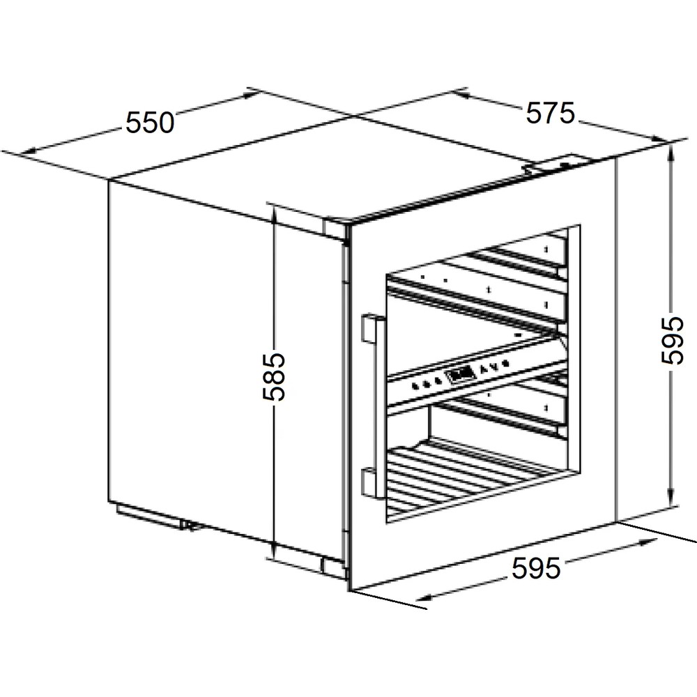 Винна шафа Fabiano FWC 596 Black - изображение 3